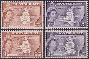 Montserrat 1957～8 Defenitives.jpg